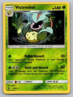 Victreebel 3/145 Rare Guardians Rising Pokemon Reverse Holo Near Mint - Image 1