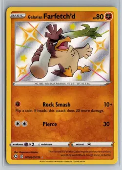 Galarian Farfetch'd SV063/SV122 Shining Fates Shiny Vault Pokemon Holo NM - Image 1