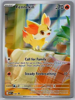 2025 Fennekin 080 Pokemon Holo ME: Mega Evolution Promo - Image 1