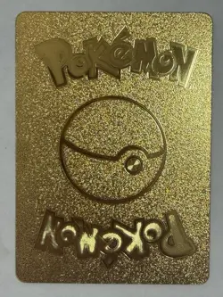 Gold Charizard V Pokemon Card Fan Art Collectible Full Gold Foil Display Card - Image 2