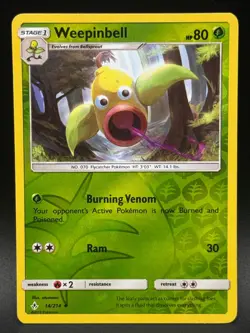 Weepinbell 14/214 Uncommon Unbroken Bonds Reverse Holo Near Mint - Image 1