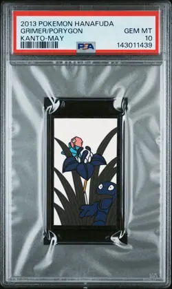 2013 POKEMON HANAFUDA KANTO MAY GRIMER/PORYGON PSA 10 - Image 1