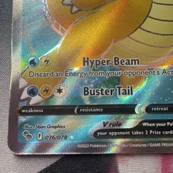 Dragonite V (Full Art) 076/078 Pokemon GO Holo NM 🔥 - Image 4