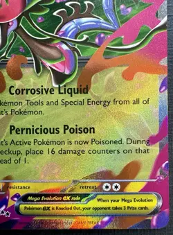 2025 Pokemon - Mega Dragalge Ex- 65/86 - DOUBLE RARE HOLO - ME04: Chaos Rising - Image 3
