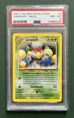 2001 Pokemon Jumpluff Neo Revelation Holo Rare PSA 8 NM/MINT - Image 1