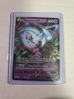 Holo Hatterene V 065/159 Ultra Rare Crown Zenith Pokemon TCG - Image 1