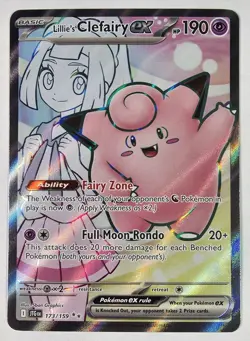 Lillie's Clefairy ex 173/159 Ultra Rare Journey Together Pokemon Near Mint - Image 1