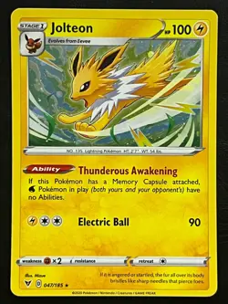 Pokemon Jolteon Cosmos Holo Promo - Vivid Voltage - 047/185 - Image 1