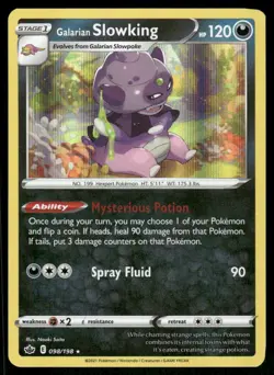 Galarian Slowking 098/198 Holo Rare Chilling Reign Pokemon Near Mint - Image 1