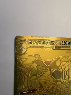 Mega Greninja EX 122/086 Mega Hyper Rare Gold Chaos Rising Pokemon - Image 3