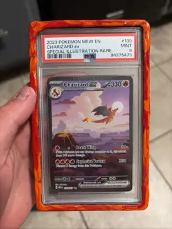 2023 POKEMON MEW EN-151 SPECIAL ILLUSTRATION RARE #199 CHARIZARD EX PSA 9 - Image 1