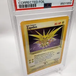 PSA 9 - Pokemon TCG Zapdos Holo Rare Fossil Set - #15 Corrected Foil - Graded - Image 3