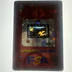 🎞 FSA Pokemon Film Cell Charizard vs Clone Charizard Cracked Ice - Image 2