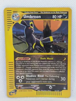 Umbreon 041/147 Aquapolis Reverse Holo Ultra Rare Pokemon TCG Nintendo Eevee LP - Image 1