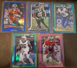 Topps Chrome 2025 NFL numbered Card Lot (5) Irving Taylor Verse Otton - Image 1