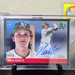 Topps 2025 Platinum Anniversary Nick Kurtz Rookie On Card Auto 10/10 Athletics - Image 1