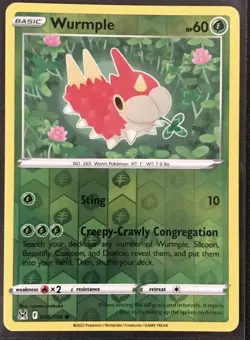 Wurmple 006/196 | Common Revers Holo | SWSH: Lost Origin - Image 1