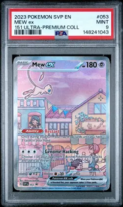 2023 POKEMON SVP EN-SV BLACK STAR PROMO #053 MEW EX PSA 9 - Image 1