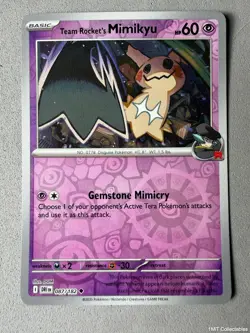 Pokemon TCG * Team Rocket's Mimikyu 087/182 Reverse Holo * SV Destined Rivals NM - Image 1