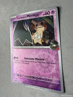 Pokemon TCG * Team Rocket's Mimikyu 087/182 Reverse Holo * SV Destined Rivals NM - Image 2