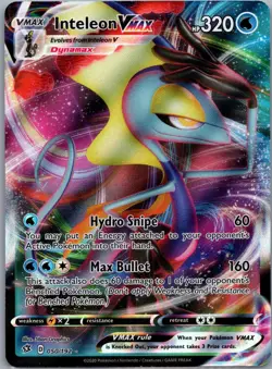 Inteleon VMAX 050/192 Rebel Clash Pokemon TCG Holo VMAX Rare NM - Image 1