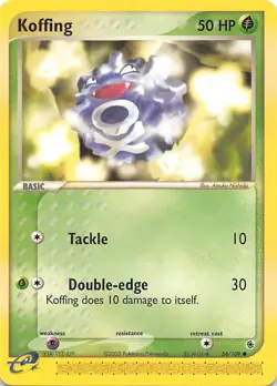 KOFFING 54/109 - NON-HOLO - EX Ruby and Sapphire - e-READER Pokemon Card - NM/M - Image 1