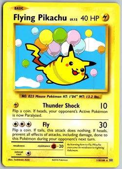 Flying Pikachu 110/108 Secret Rare Evolutions Pokemon NM - Image 1