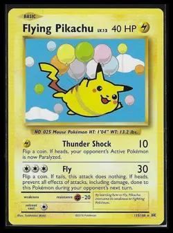 Flying Pikachu 110/108 Secret Rare Evolutions Pokemon NM - Image 2