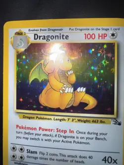 Pokemon Card english Holo Dragonite 4/62 Fossil Wizards 1999 LP - Image 5
