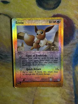 Eevee 63/100 EX Sandstorm Reverse Holo Foil Pokemon Card LP MP - Image 2