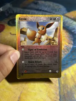 Eevee 63/100 EX Sandstorm Reverse Holo Foil Pokemon Card LP MP - Image 3