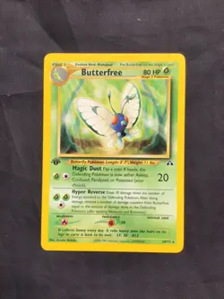 Pokemon Cards: Neo Discovery 1st Edition Rare: Butterfree 19/75 - Image 1