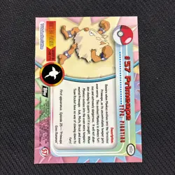 Primeape 57 Topps 1999 TV Animation Edition Pokemon NM - Image 2