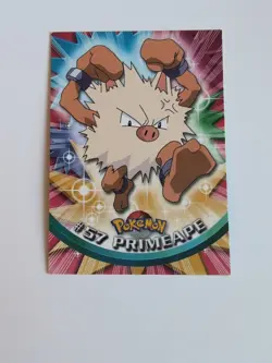Pokemon Topps TV Animation Edition 1999 Blue Logo #57 Primeape - LP - Image 1