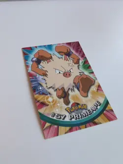 Pokemon Topps TV Animation Edition 1999 Blue Logo #57 Primeape - LP - Image 2