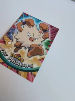 Pokemon Topps TV Animation Edition 1999 Blue Logo #57 Primeape - LP - Image 3