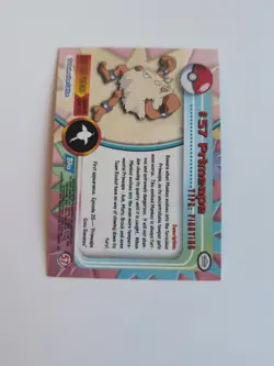 Pokemon Topps TV Animation Edition 1999 Blue Logo #57 Primeape - LP - Image 4