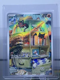 Pokemon TCG Litten 167/162 SV05 Temporal Forces Illustration Rare Full Art Holo - Image 3