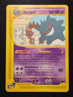 Pokemon Card Gengar 10/144 Skyridge Rare Non-Holo WOTC Vintage LP 2003 - Image 3