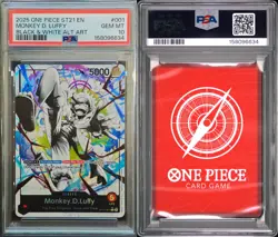 One Piece ST21-001 Monkey D Luffy Gear 5 Starter Deck 21 Alt Art Parallel PSA 10 - Image 1