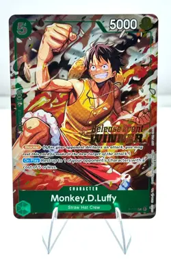 Monkey D Luffy Winner Stamp OP16 Pre-Release Event Promo Card P-135 - Image 1