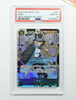 One Piece PSA 10 Sabo #OP04-083 Kingdoms of Intrigue Manga Alt Art 2023 Japanese - Image 1