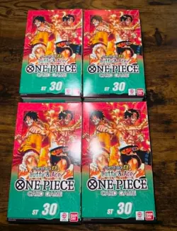 ONE PIECE ENGLISH TCG: (ST30) Starter Deck EX: Luffy & Ace (NEW/SEALED SET OF 4) - Image 1