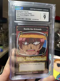 Vintage One Piece TCG The Battle For Friends! 2005 CCG Non Holo CARD, CGC 9, NM - Image 1