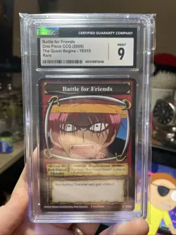 Vintage One Piece TCG The Battle For Friends! 2005 CCG Non Holo CARD, CGC 9, NM - Image 4