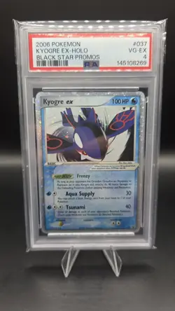 Kyogre 𝘦𝘹 037 — PSA 4 — Black Star Promo — Holo Rare Vintage Pokemon Card - Image 1