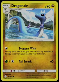 Dragonair 95/149 Uncommon SM Base Set Pokemon Card Lightly Played - Image 1