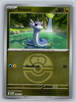 Dratini (Love Ball) 150/217 Common Ascended Heroes Pokemon Card Reverse Holo NM - Image 1