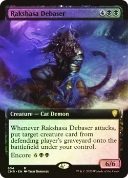 MTG NM+ Foil Rakshasa Debaser Extended Art Commander Legends #654 Magic Card - Image 1