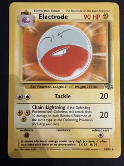Vintage Electrode 2/64 Holo + 18/64 Non Holo card from the 1999 Jungle set - NM - Image 5